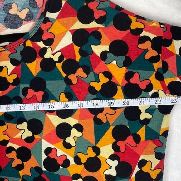 LuLaRoe Disney Mickey Mouse Irma NWT Beautiful Orange Greens/Teal Red Black XS - Picture 8 of 16